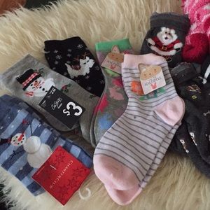 Lot of socks! Junior socks, 5 new 22 used 2 tights